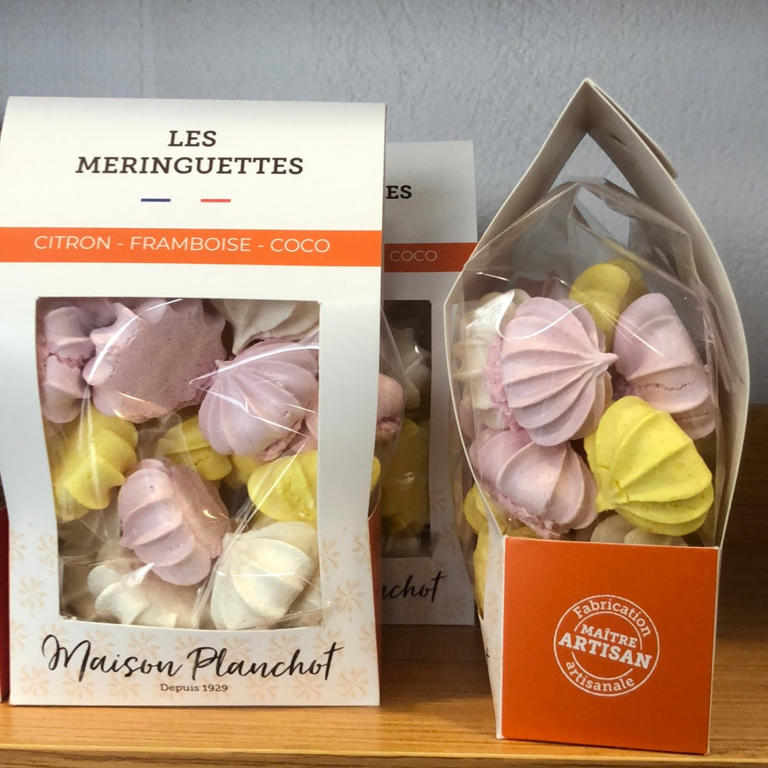 Meringuettes citron framboise coco 50g