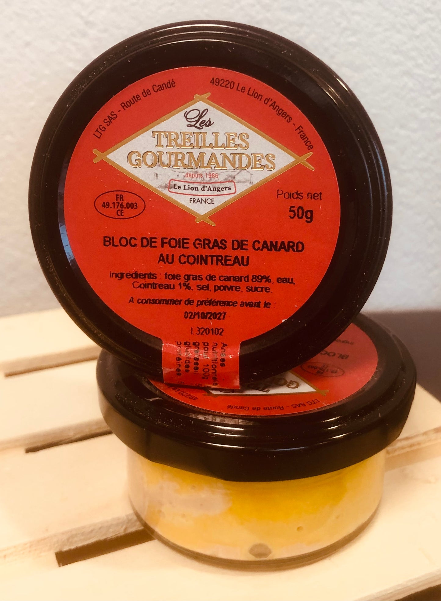 Bloc de foie gras de canard au cointreau 50g