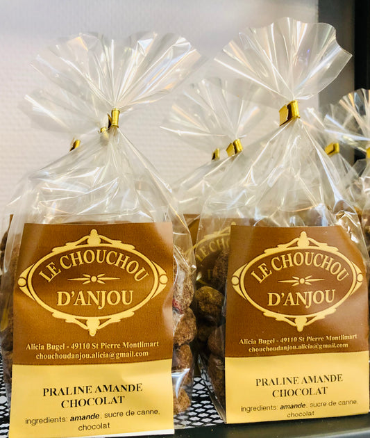 Chouchou d’Anjou - pralines amandes chocolat 100g