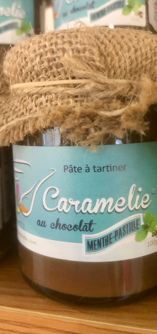 Caramélie au chocolat menthe pastille 100g