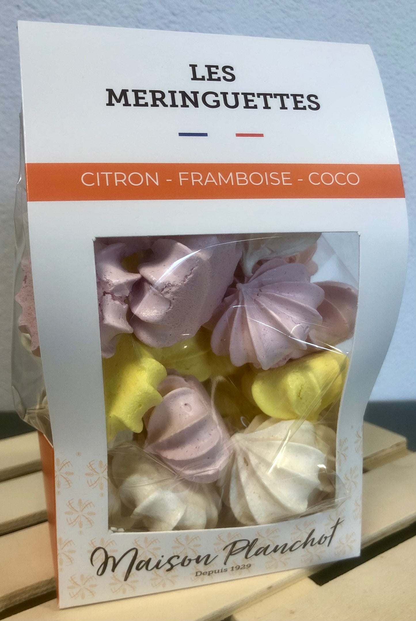 Meringuettes citron framboise coco 50g