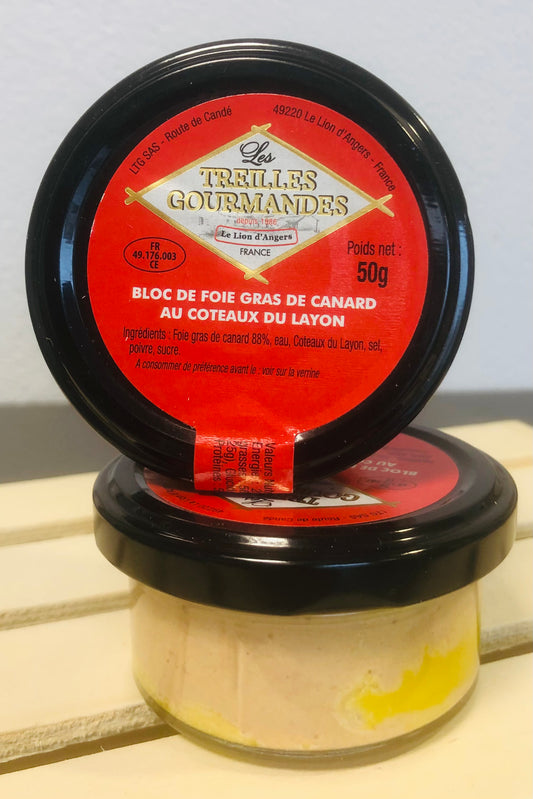 Bloc de foie gras de canard au coteaux du layon 50g